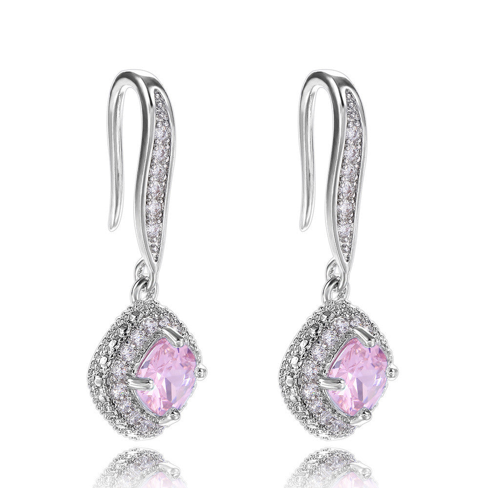 Angéle női fülbevaló whitegold-pink