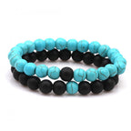 Khadija női karkötő türkiz-fekete