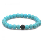 Khadija női karkötő türkiz-fekete