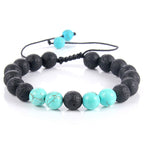 Aliyah női karkötő lávakő-türkiz