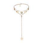 Hat pillangó nyaklánc gold