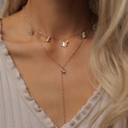 Hat pillangó nyaklánc gold