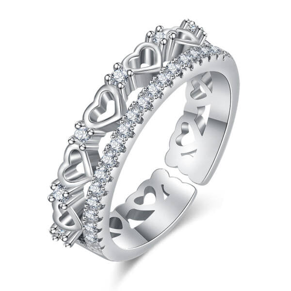 Ita állítható méretű gyűrű whitegold
