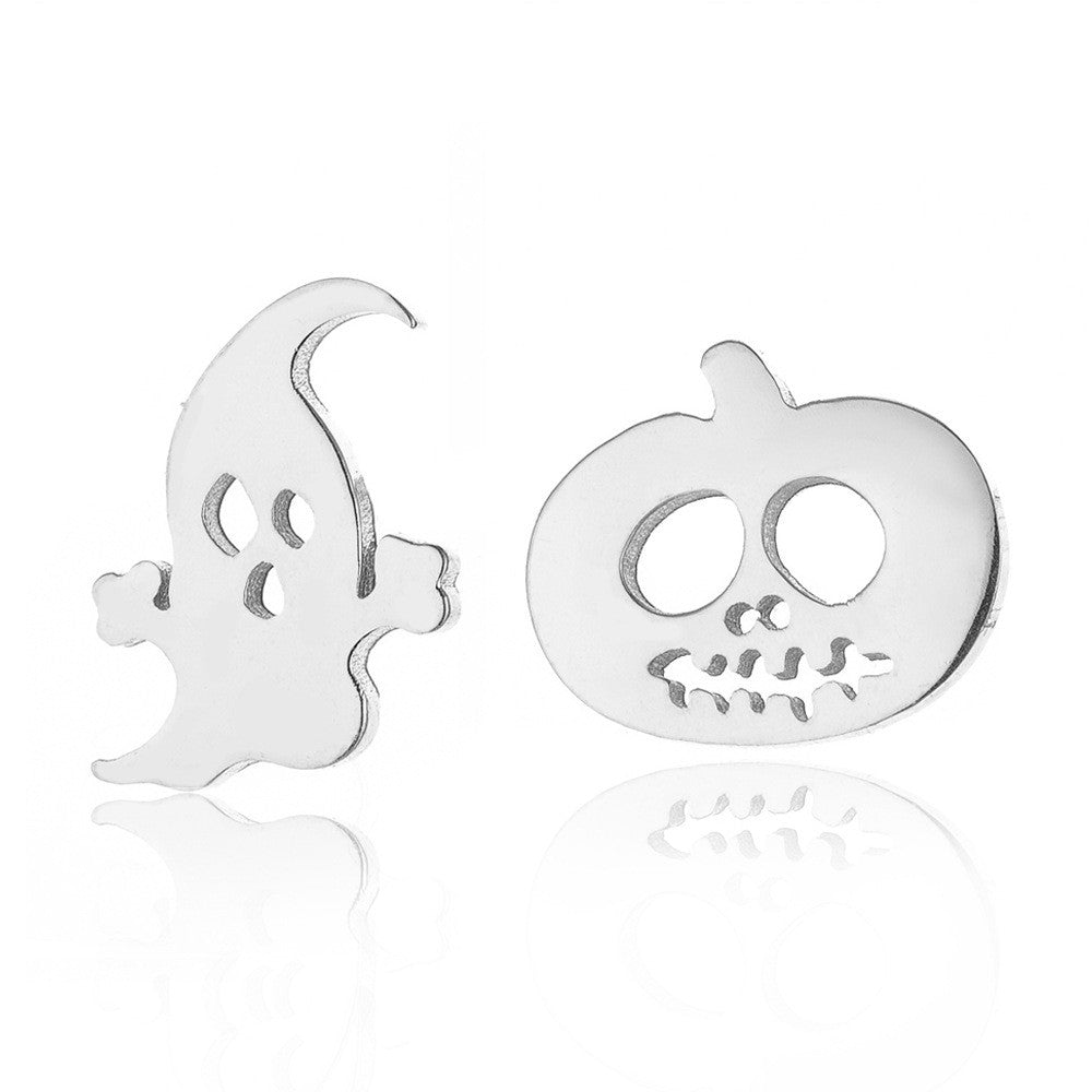 Halloween-i tök és szellem fülbevaló whitegold