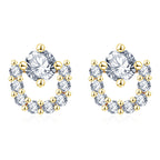 Kristály kosárka fülbevaló gold