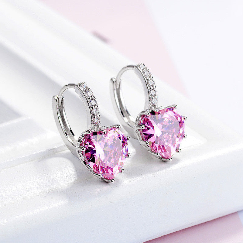 Alya női fülbevaló whitegold-pink