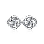 Kis virág fülbevaló whitegold