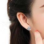 Kis virág fülbevaló whitegold