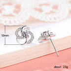 Kis virág fülbevaló whitegold