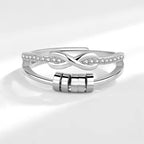 Végtelen kristályos gyűrű whitegold (állítható méret)