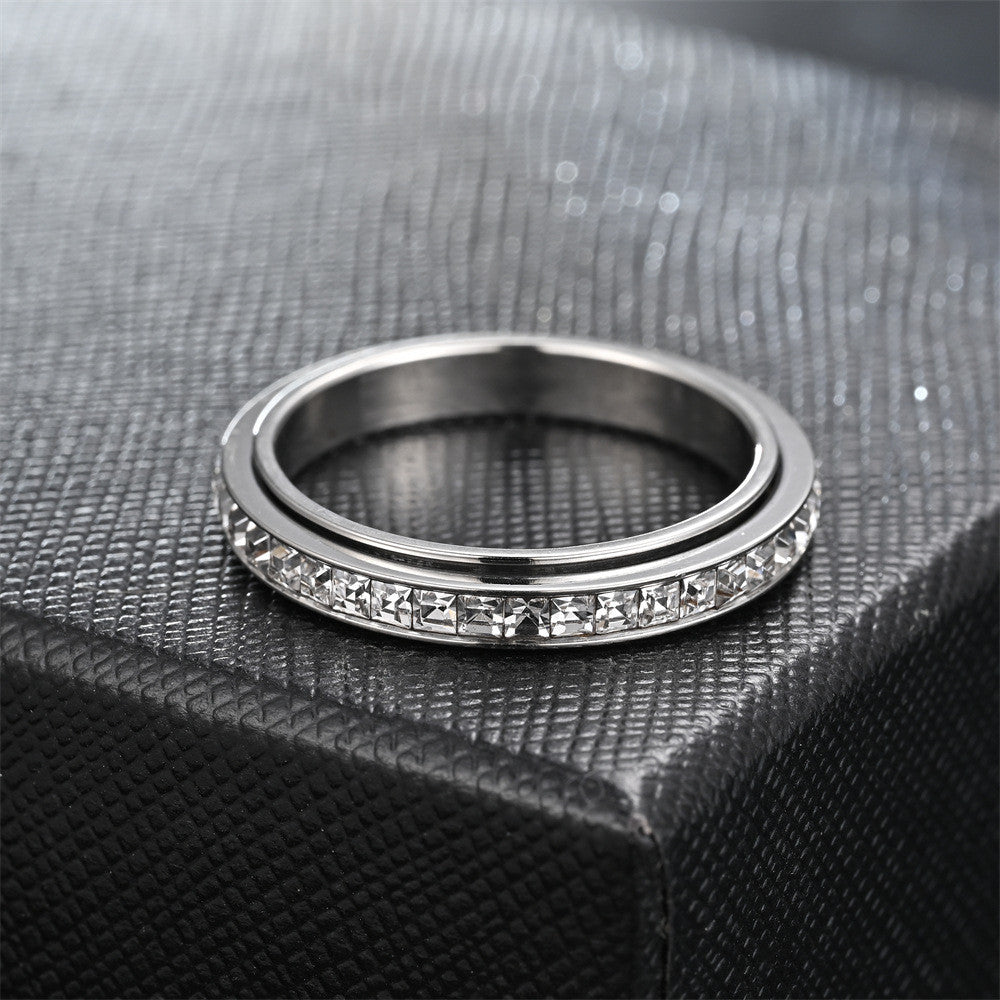 Valentine nemesacél gyűrű whitegold - 51.8 mm