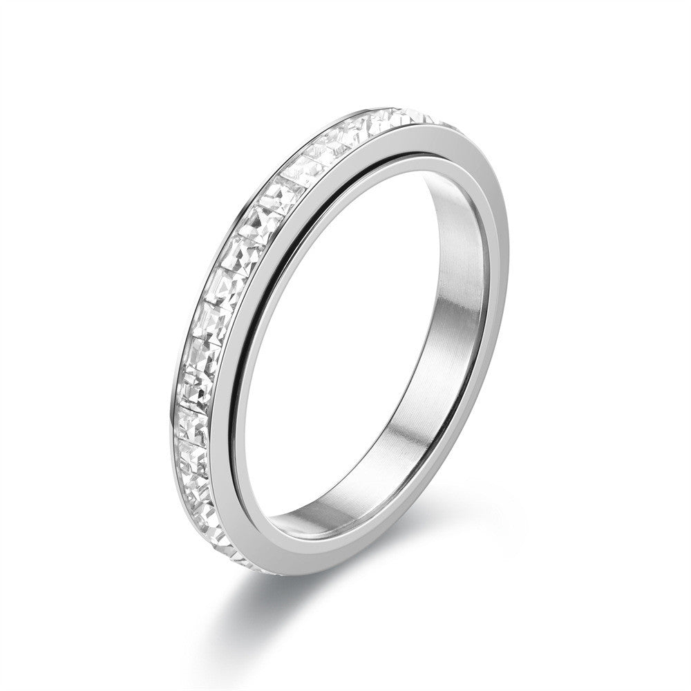 Valentine nemesacél gyűrű whitegold - 54.3 mm