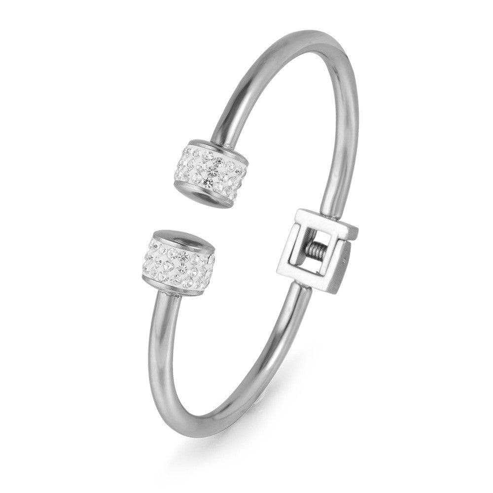 Olett nemesacél karkötő whitegold