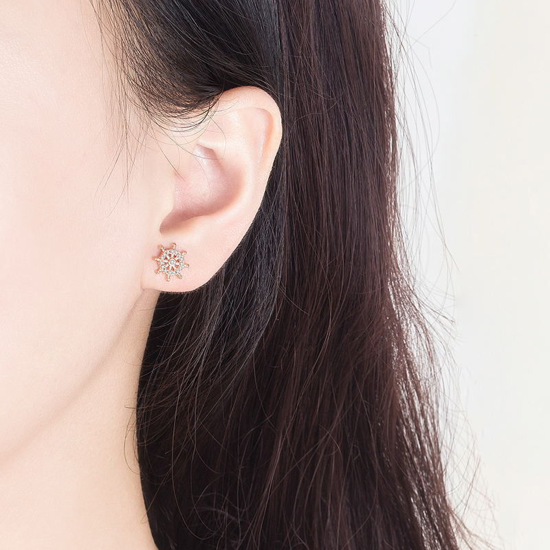 Hajókormány fülbevaló rosegold