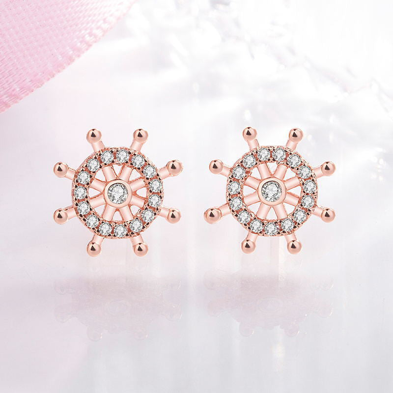 Hajókormány fülbevaló rosegold