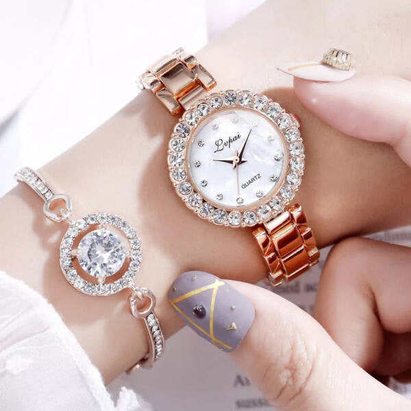 Anais ékszeróra karkötővel rosegold