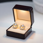 Kristály kosárka fülbevaló gold