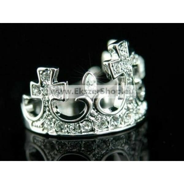 337 Korona egyedi köves gyűrű -51,8mm
