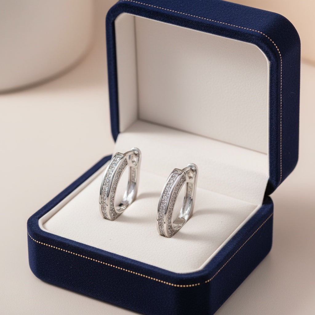 Vany fülbevaló whitegold